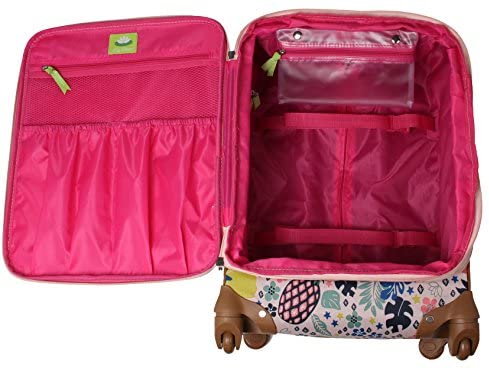 512 UcLTyJL. AC  - Lily Bloom Luggage Set 4 Piece Suitcase Collection With Spinner Wheels For Woman (Trop Pineapple)