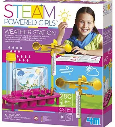 515 dU6sYL. AC  404x445 - 4M STEAM Powered Girls Weather Station Toy, Multicolor
