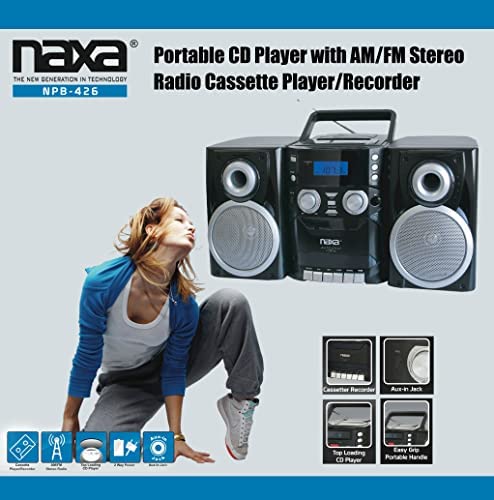 51AzJ3wPsaL. AC  - NAXA Electronics NPB-426 Portable CD Player with AM/FM Stereo Radio, Cassette Player/Recorder and Twin Detachable Speakers