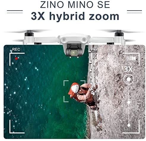 51ec8 BF3+L. AC  - Upgraded Hubsan Zino Mini SE 249g GPS 6KM FPV with 4K 30fps Camera 3-axis Gimbal 40mins Flight Time AI Tracking RC Drone with Bag and Two Batteries.