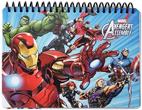 61J5eP+YEAL. AC  - Avengers Autograph Book for Universal Studios and 4 Superhero Pens- Marvel Avengers Spiral Notebook, Hard Back, Iron Man, Captain America, Thor, Hulk and Black Widow Accessories