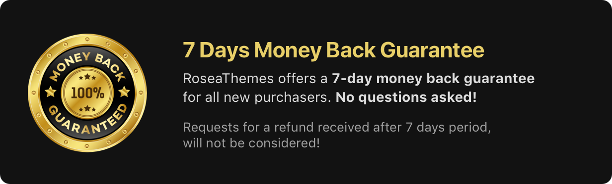7 Days Money Back Guarantee - Alpha | Responsive Premium Theme for Moodle