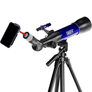 bfe12615 bd5f 4155 9d6f 641ce88ddcae.  CR0,0,1000,1000 PT0 SX300 V1    - Emarth Interstellar Telescope 70mm Aperture 500mm AZ Mount Astronomical Refractor Telesocpe for Beginners Adults, Scope with Tripod, Phone Adapter, Star Finder, Kids Gift, Blue