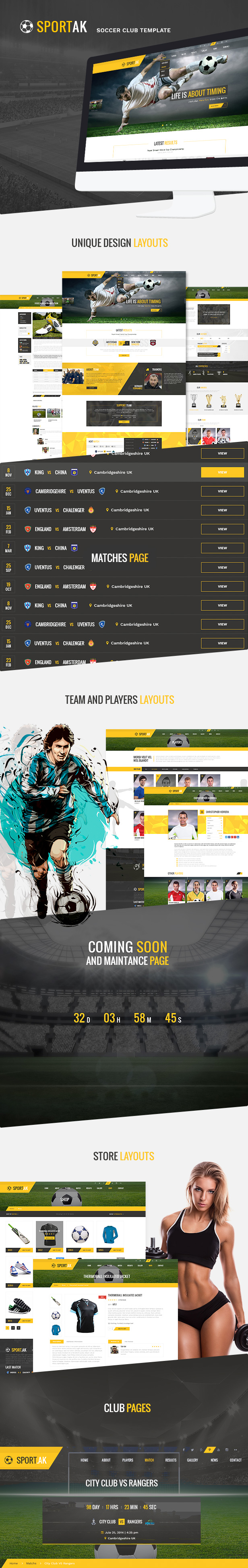 info page - WordPress Sports Theme - SportAK