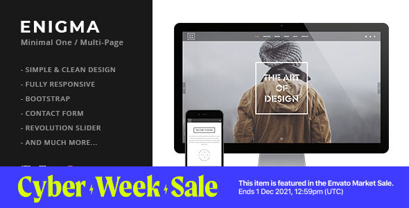 preview sale.  large preview - Enigma | Creative Responsive Minimal HTML Template