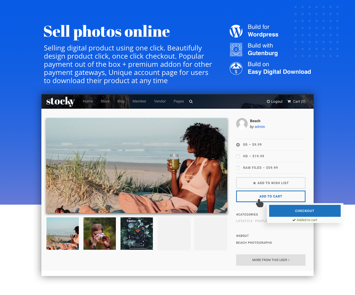 product page@2x - Stocky - A Stock Photography Marketplace Theme
