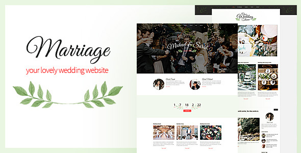 screenshot1.  large preview - Marriage - Responsive Wedding Wordpress Theme