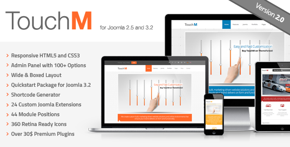 thumbnail large.  large preview - TouchM Responsive Multi-purpose Joomla Template