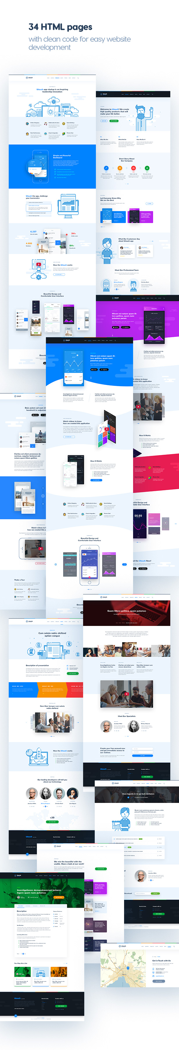 02 preview - Utouch - Multi-Purpose Business and Digital Technology HTML Template