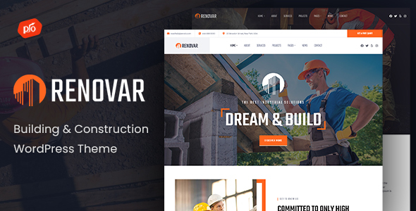 1 Renovar Theme.  large preview - Renovation - Construction Company Theme