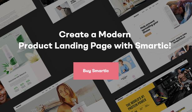 16 - Smartic - Product Landing Page WooCommerce Theme