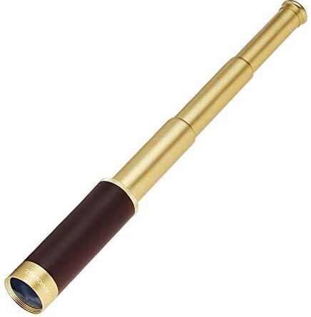 1649682536 31EzL4C2WlL. AC  436x445 - Telescope Brass Spyglass Pirate Monocular, Waterproof Pocket Mini Telescope Monocular, 25x30 Zoomable Collapsible Vintage Monocular for Navigation Voyage View Watching Games Travel Hiking Hunting