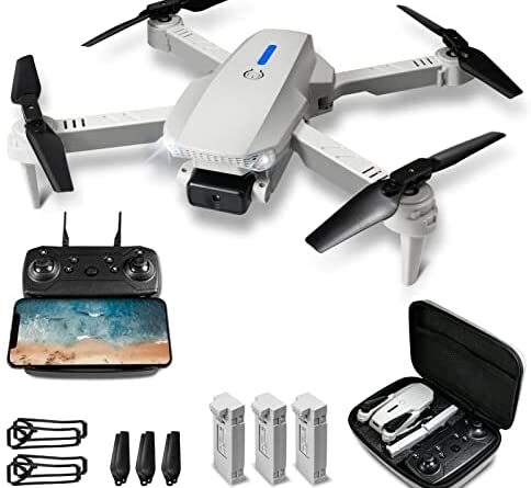 1650331473 41xlrDFjyBL. AC  484x445 - Foldable Drone with Camera for Beginners, 1080P HD FPV RC Quadcopter, Mini Drone with 3 Batteries 30 Min Long Flight Time, Propeller Guards, APP & Remote Control, Gift for Kids/Teens/Adults (Gray)