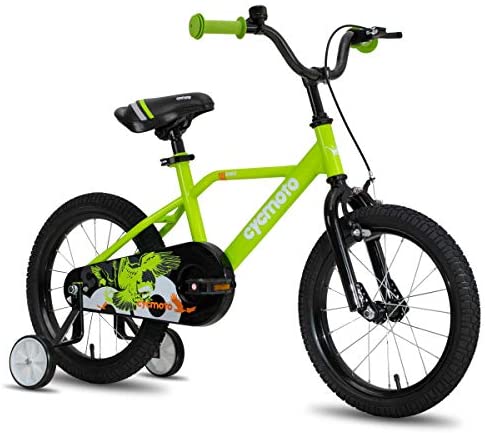 1650547734 51vz WiMA9L. AC  - JOYSTAR Hawk Boys Bike for 3-6 Years Child, 14" & 16" Kids Bicycle with Hand Brake & Training Wheels(Black Blue Green)