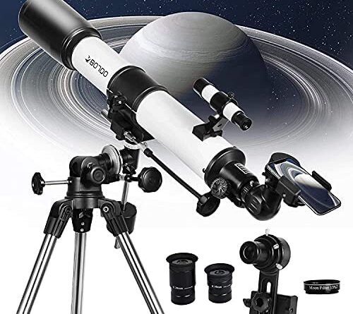 1650591014 51XCrfNfumS. AC  500x445 - SOLOMARK Telescope, 80EQ Refractor Professional Telescope -700mm Focal Length Telescopes for Adults Astronomy, with 1.5X Barlow Lens Adapter for Photography and 13 Percent Transmission Moon Filter