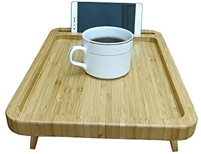 41+4jhljJoL. AC  - BAMJIUHAO Bamboo Side Table TV Trays Sofa Tables Clip On Tray Sofa Table for Couches. Couch Arm Tray Table, TV Table and Side Tables for Eating and Drink Table(Rectangle)