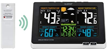 415qjTR5dqL. AC  - La Crosse Technology 308-1414MB-INT Wireless Color Weather Station with Mold Indicator, Black