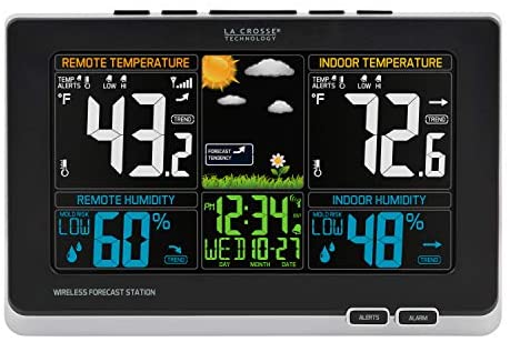 416AANe0JgL. AC  - La Crosse Technology 308-1414MB-INT Wireless Color Weather Station with Mold Indicator, Black