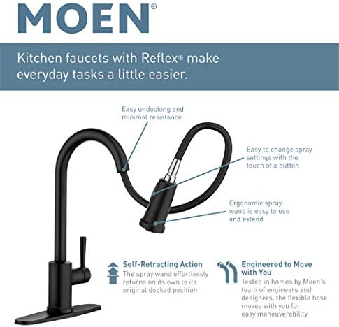41FNcCIZvaL. AC  - Moen 7594EWSRS Arbor Motionsense Wave Sensor Touchless One-Handle Pulldown Kitchen Faucet Featuring Power Clean , Spot Resist Stainless