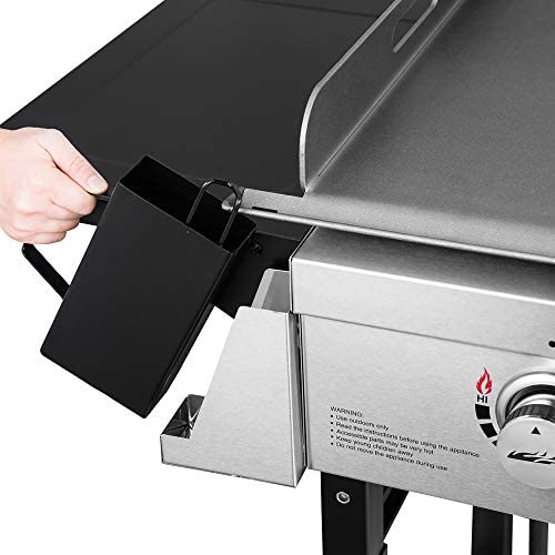 41MtIvL3ppL. AC  - Royal Gourmet GB4001B 4-Burner Flat Top Gas Grill 52000-BTU Propane Fueled Professional Outdoor Griddle 36inch Backyard Cooking with Side Table, Black