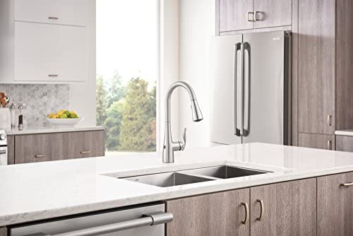 41WGFYVfFoL. AC  - Moen 7594EWSRS Arbor Motionsense Wave Sensor Touchless One-Handle Pulldown Kitchen Faucet Featuring Power Clean , Spot Resist Stainless