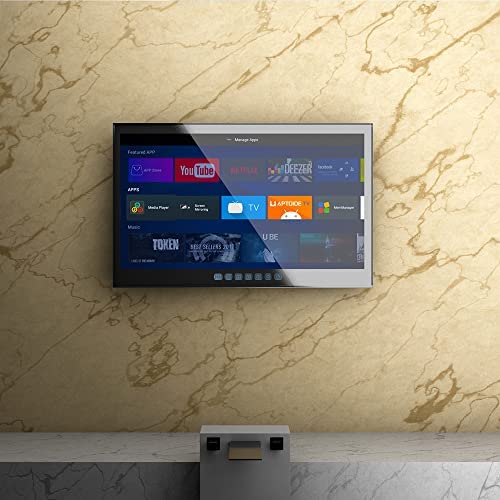 41tEBfUhYpL. AC  - Soulaca 22 inches Magic Smart Mirror LED Bathroom TV Android Smart Television Waterproof Integrated WiFi&Bluetooth ATSC Touch Keys 2022 Model