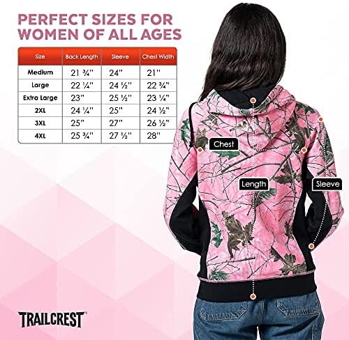 510WBMZBUGL. AC  - TrailCrest Women’s Full Zip Up Hoodie Sweatshirt Casual Fashion Sweater Hooded Jacket