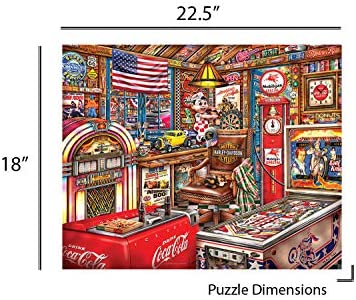 5143N cI9xL. AC  - Springbok Majestic 500 Piece Wood Jigsaw Puzzle - Man Cave