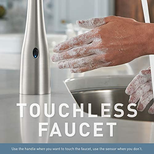 5148thZ2BZL. AC  - Moen 7594EWSRS Arbor Motionsense Wave Sensor Touchless One-Handle Pulldown Kitchen Faucet Featuring Power Clean , Spot Resist Stainless