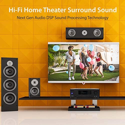 51Gy1eYDNJL. AC  - 5.2-Channel Hi-Fi Bluetooth Stereo Amplifier - 1000 Watt AV Home Speaker Subwoofer Sound Receiver with Radio, USB, RCA, HDMI, Mic In, Wireless Streaming, Supports 4K UHD TV, 3D, Blu-Ray - Pyle PT694BT