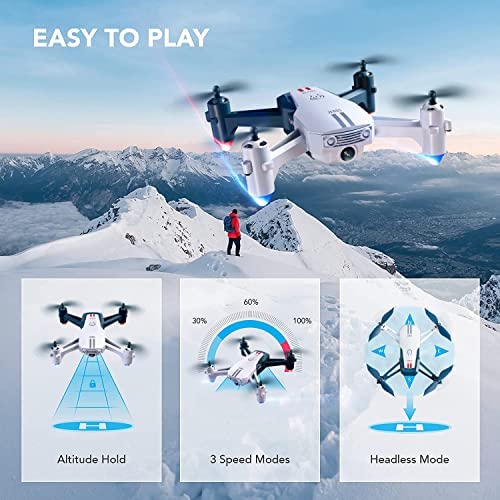 51Repq5mg1L. AC  - 4DRC V15 Drone with Camera for Adults 1080P, HD FPV Foldable RC Quadcopter for Beginners Kids Toys, with Auto Hover,One Key Start, App Control,Headless Mode, 3D Flip,Trajectory Flight,2 Batteries
