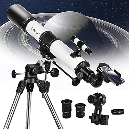 51XCrfNfumS. AC  - SOLOMARK Telescope, 80EQ Refractor Professional Telescope -700mm Focal Length Telescopes for Adults Astronomy, with 1.5X Barlow Lens Adapter for Photography and 13 Percent Transmission Moon Filter