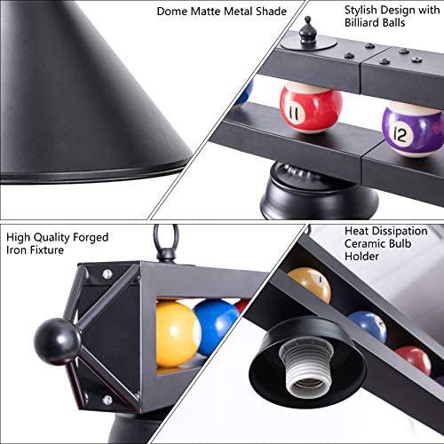 51iZlYURAtL. AC  - Wellmet Billiard Light for Pool Table,59” Pool Table Lighting for 7' 8' 9' Table, Hanging Over Pool Table Light with Matte Metal Shades and Billiard Ball Decor,Perfect for Game Room,Kitchen Island