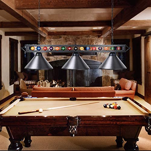 51jY2+loq3L. AC  - Wellmet Billiard Light for Pool Table,59” Pool Table Lighting for 7' 8' 9' Table, Hanging Over Pool Table Light with Matte Metal Shades and Billiard Ball Decor,Perfect for Game Room,Kitchen Island