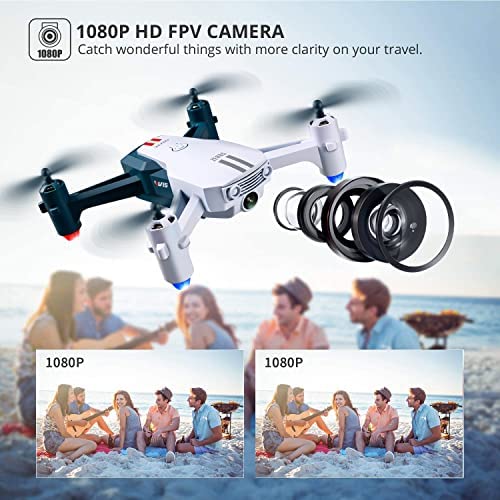 51lqFyO0lHL. AC  - 4DRC V15 Drone with Camera for Adults 1080P, HD FPV Foldable RC Quadcopter for Beginners Kids Toys, with Auto Hover,One Key Start, App Control,Headless Mode, 3D Flip,Trajectory Flight,2 Batteries