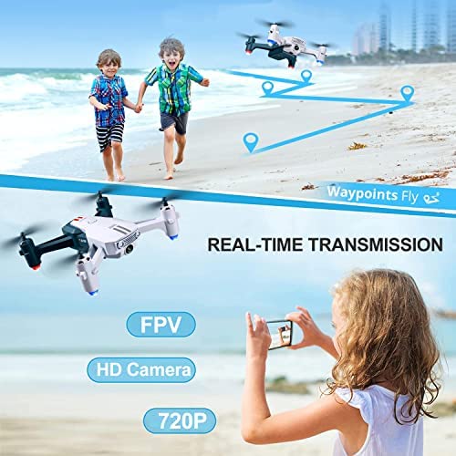 51sWYJsl3TL. AC  - 4DRC V15 Drone with Camera for Adults 1080P, HD FPV Foldable RC Quadcopter for Beginners Kids Toys, with Auto Hover,One Key Start, App Control,Headless Mode, 3D Flip,Trajectory Flight,2 Batteries