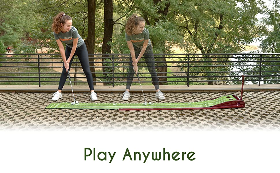 5f43136c 1a27 4737 8c1f c803f7a2a5fc.  CR0,0,2000,1237 PT0 SX970 V1    - Golf Putting Green Mat for Indoor & Outdoor Practice Use – Mini Golf Course with Auto Ball Return and Included Baffle – Velvet Crystal Mat with Durable Solid Wood Base – for Golf Lovers & Enthusiasts