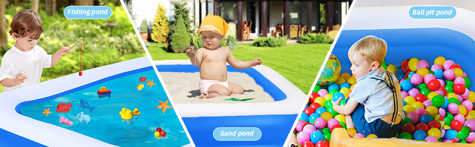 7df593a2 b367 4c62 b4e9 773695d2f3a6.  CR0,0,970,300 PT0 SX970 V1    - Inflatable Swimming Pool, 120 x 72 x 22 inches Family Full-Sized Lounge Pool, Rectangular Blow Up Pool for, Kiddie, Toddlers, Adults