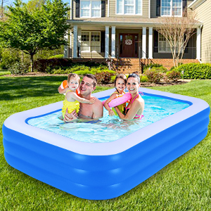 9366ed11 f4b2 4401 956a c670c5a197d5.  CR0,0,300,300 PT0 SX300 V1    - Inflatable Swimming Pool, 120 x 72 x 22 inches Family Full-Sized Lounge Pool, Rectangular Blow Up Pool for, Kiddie, Toddlers, Adults