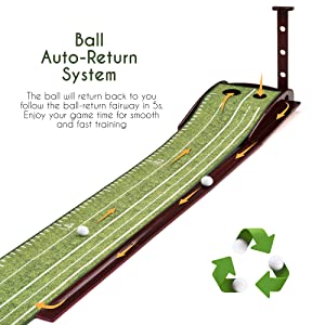 a5e4c72f deed 4981 93ad 9bbd07642464.  CR0,0,2000,2000 PT0 SX300 V1    - Golf Putting Green Mat for Indoor & Outdoor Practice Use – Mini Golf Course with Auto Ball Return and Included Baffle – Velvet Crystal Mat with Durable Solid Wood Base – for Golf Lovers & Enthusiasts