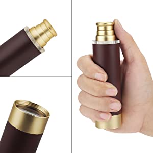 b113d3b9 2b50 48bc bf89 114d4bec22ba.  CR0,0,1300,1300 PT0 SX300 V1    - Telescope Brass Spyglass Pirate Monocular, Waterproof Pocket Mini Telescope Monocular, 25x30 Zoomable Collapsible Vintage Monocular for Navigation Voyage View Watching Games Travel Hiking Hunting