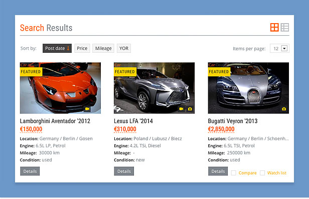 car dealer wordpress theme filtering - Car Dealer Automotive WordPress Theme – Responsive
