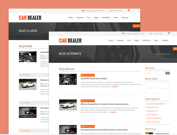 different automotive blog styles - Car Dealer Automotive WordPress Theme – Responsive