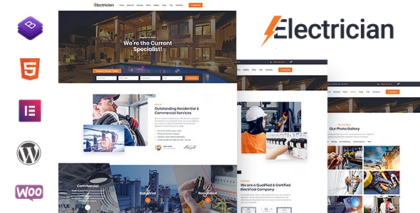 Electrician – Electricity Services WordPress Theme