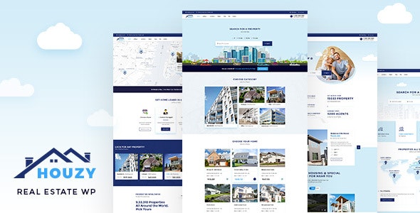 houzy preview wp no price.  large preview - Real Estate WordPress Theme