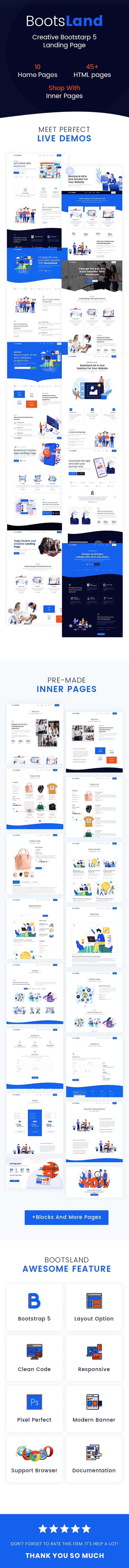 preview - Bootsland - Creative Bootstrap5 Landing Page