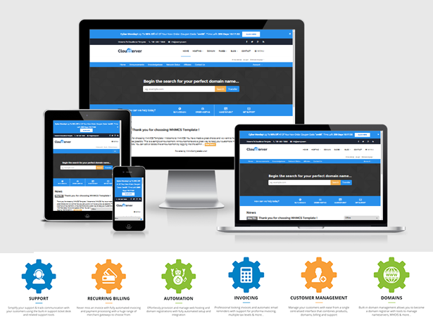 res pres whmcs - CloudServer | Responsive HTML5 Technology, Web Hosting and WHMCS Template