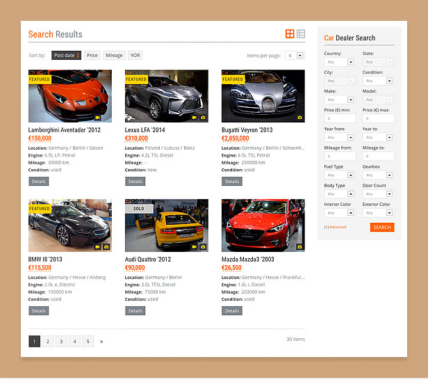wordpress car theme search - Car Dealer Automotive WordPress Theme – Responsive