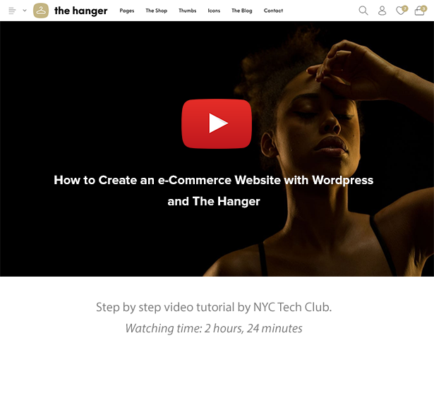 youtube - The Hanger - eCommerce WordPress Theme for WooCommerce