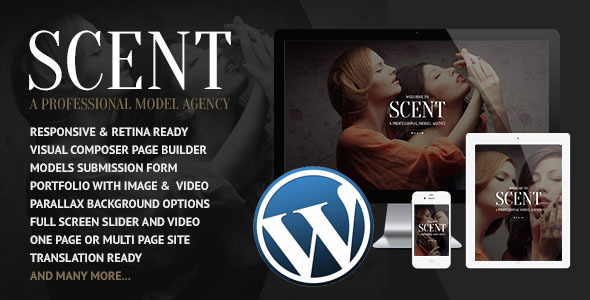 00 preview wp.  large preview - Scent - Model Agency WordPress Theme